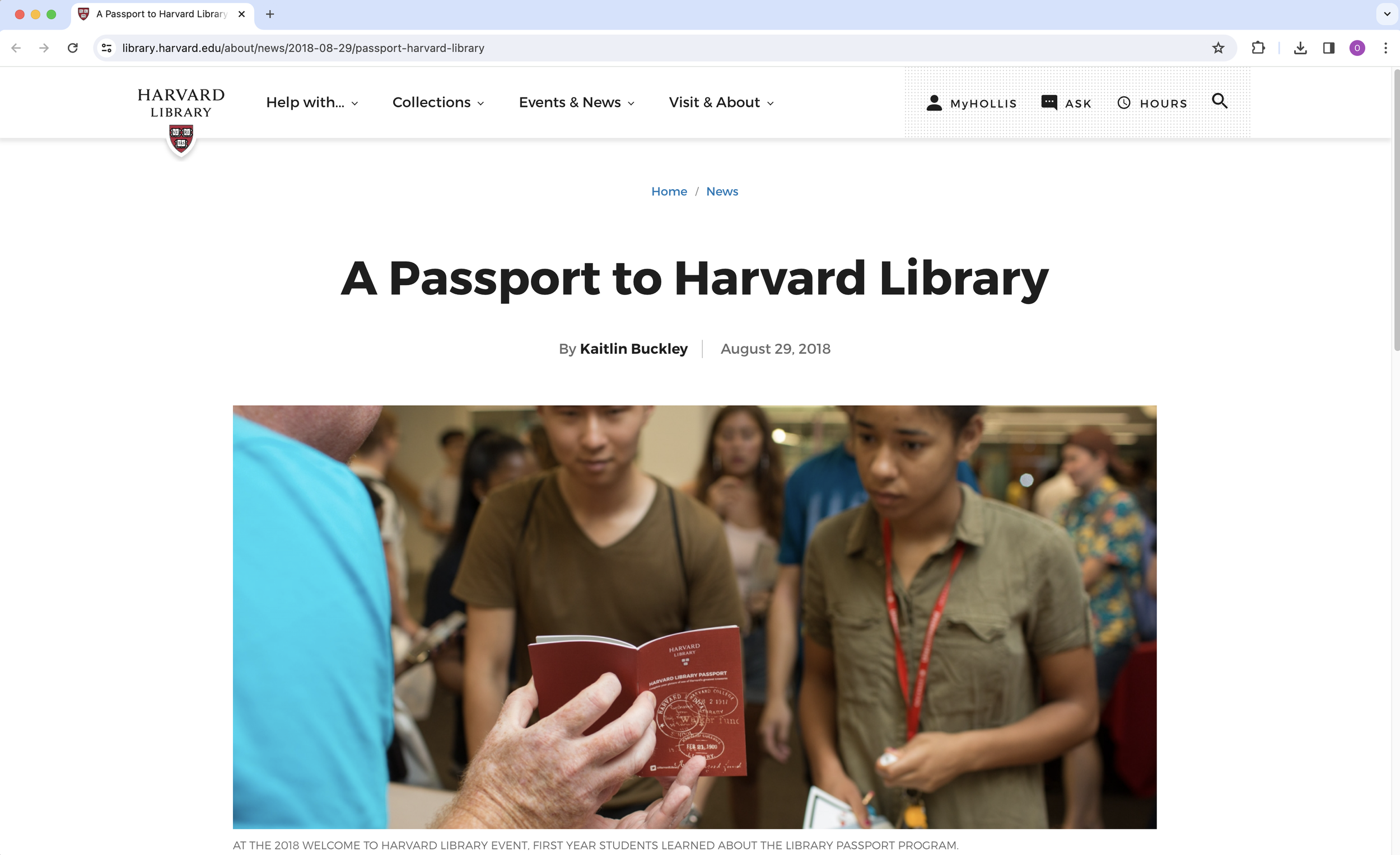 Passport to the Harvard Libraries — Harvard University