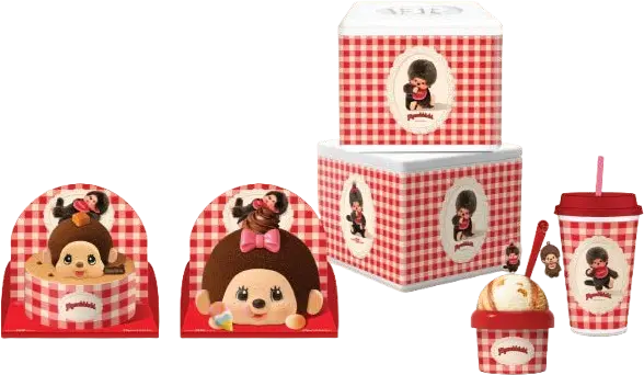 Mini cakes and drinks